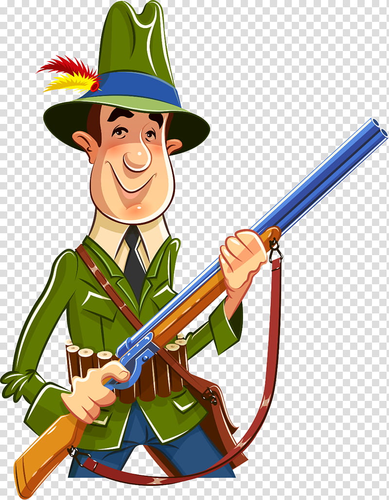 Man, Cartoon, Hunting transparent background PNG clipart