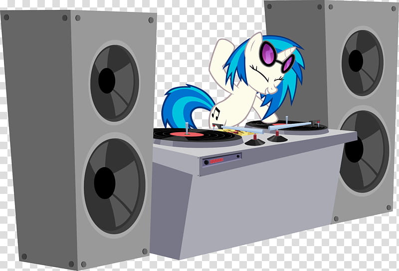 Spin that Vinyl, white and blue My Little Pony transparent background PNG clipart