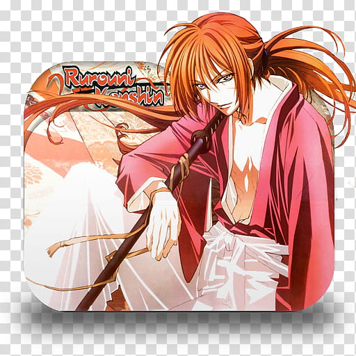 Anime Folder Icon Pack  by Knives, Rurouni Kenshin  transparent background PNG clipart