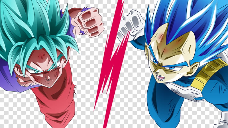 SSJ Blue Kaioken Goku vs SSJB Evolution Vegeta Power Level