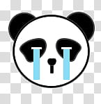 RENDERS Pandas, crying panda emoji transparent background PNG clipart