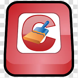 WannabeD Dock Icon age, CCleaner, red and white RAM cleaning icon transparent background PNG clipart