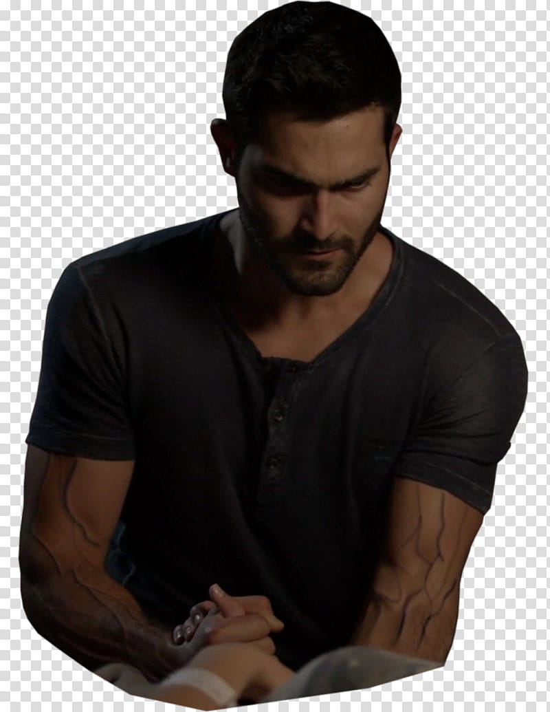 Sterek S Ep  , man wearing black Henley t-shirt transparent background PNG clipart