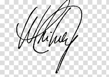 Whitney Houston Signature. transparent background PNG clipart
