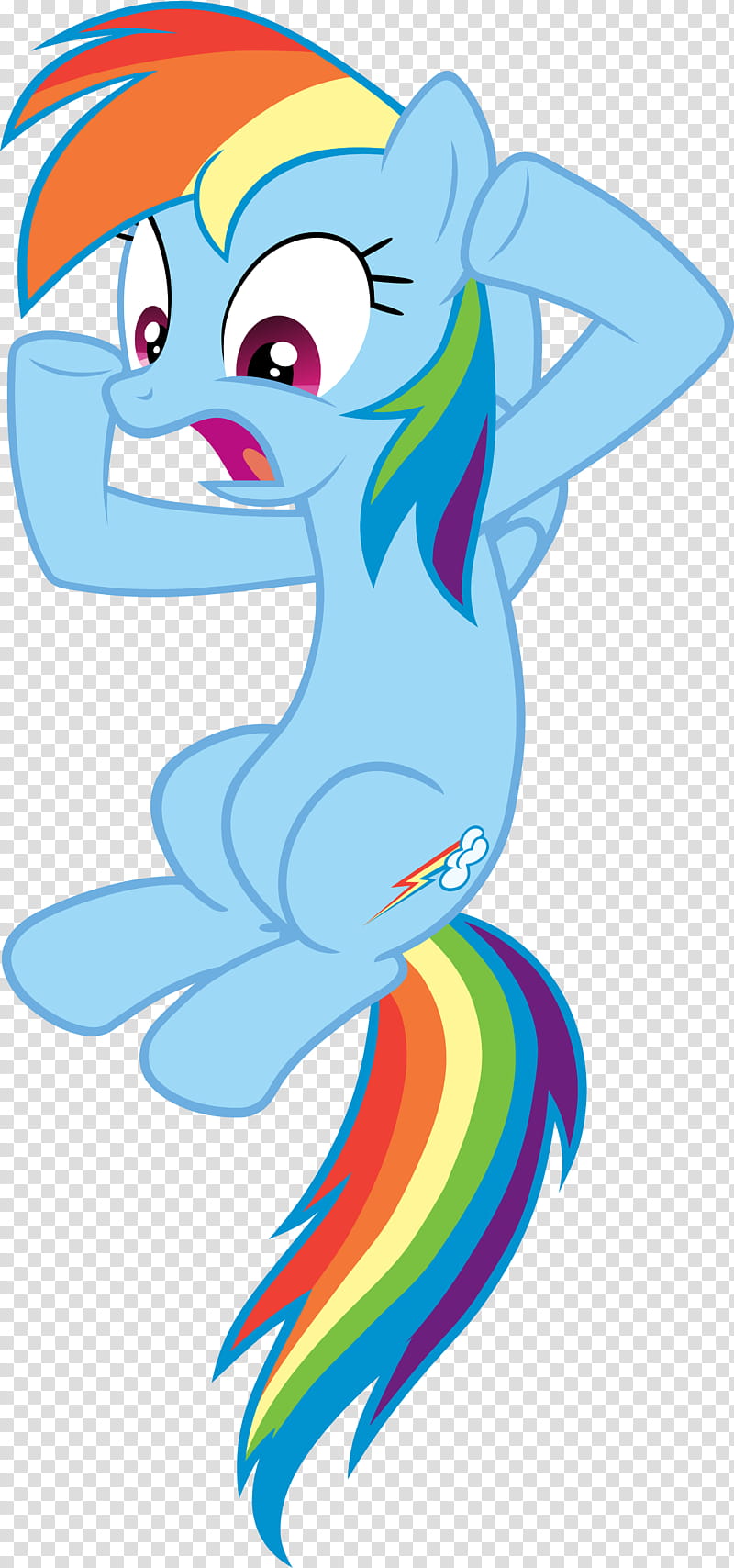 Shocked Rainbow Dash, My Little Pony character transparent background PNG clipart