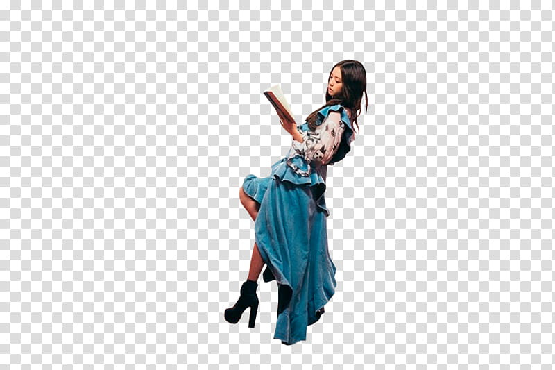 BLACKPINK, woman reading book transparent background PNG clipart