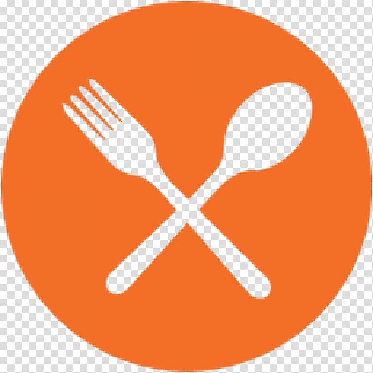 Eating, Restaurant, Dining Room, Fork, Cutlery, Dinner, Orange, Line transparent background PNG clipart