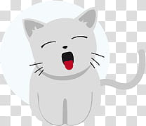 Gatitos, yawning cat illustration transparent background PNG clipart