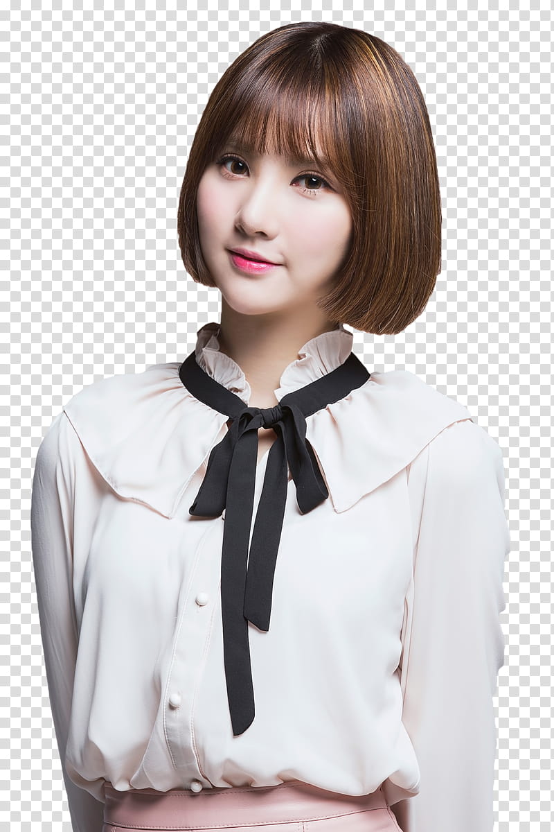 GFriend, woman wearing white collared top transparent background PNG clipart