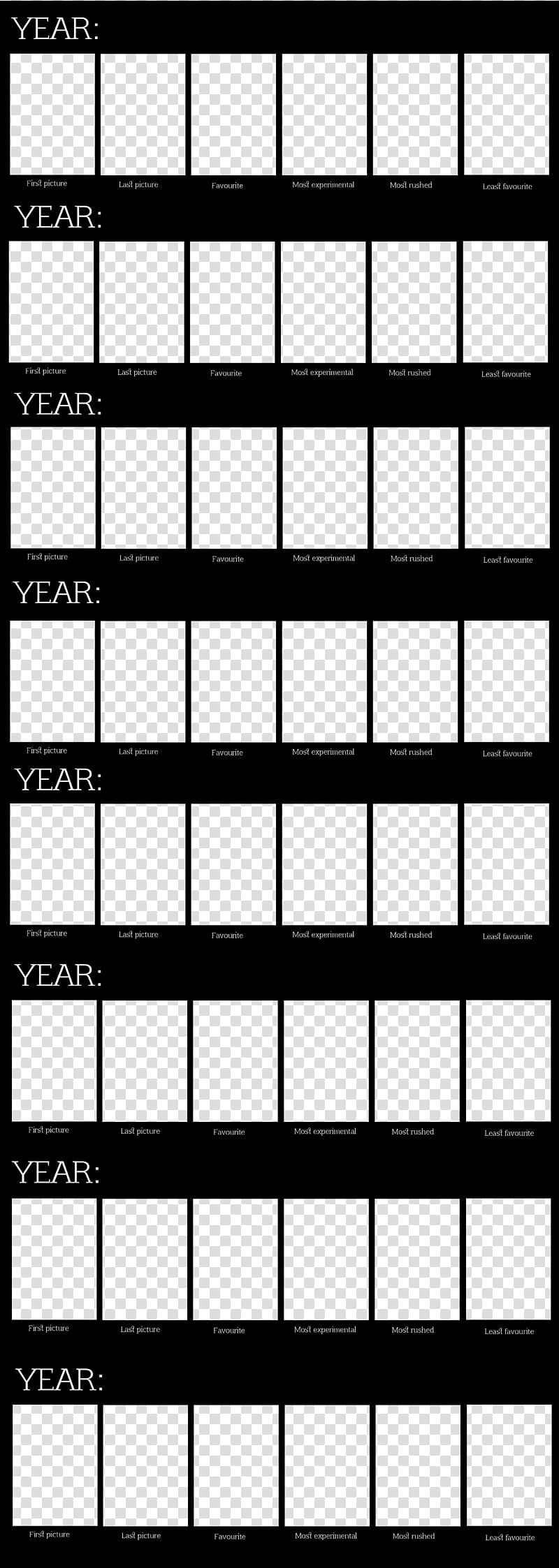 BLANK MEME The Yearly Art Summary FREE TO USE transparent background PNG clipart