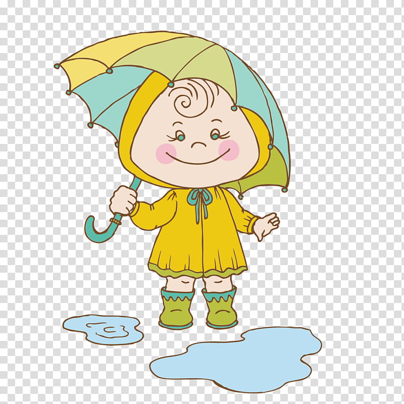 Painting, Cartoon Animation, Drawing, Child, Infant, Happy, Umbrella ...
