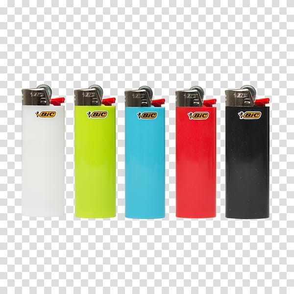 Lighters s, five assorted-color BIC disposable lighters transparent background PNG clipart