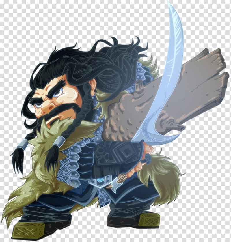 Thorin Oakenshield, animated man wearing green and blue coat transparent background PNG clipart