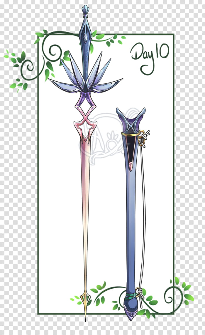 Floral Flower, Sword, Drawing, Weapon, Katana, 2018, War, Spear transparent background PNG clipart