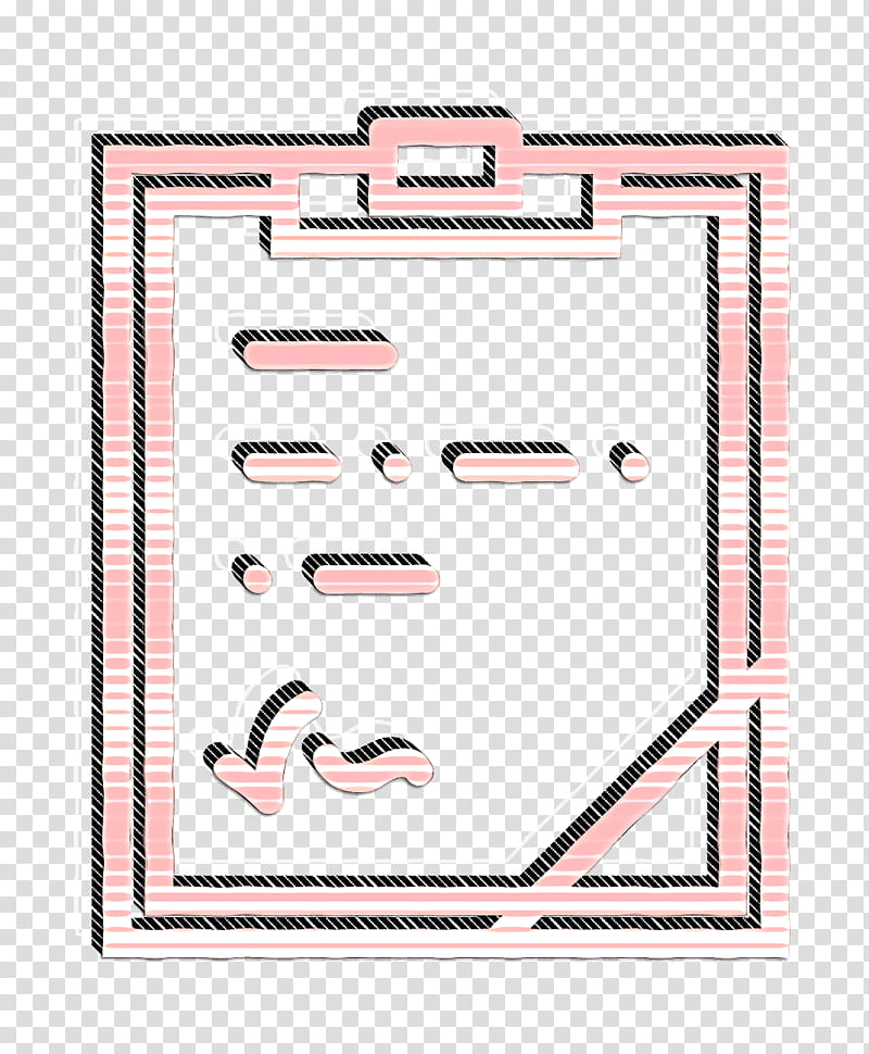 Notepad icon Note icon Essential Set icon, Pink, Line, Rectangle transparent background PNG clipart