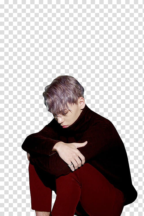 VERNON SEVENTEEN TRAUMA , man wearing brown sweater and red pants transparent background PNG clipart