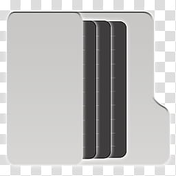 Quadrates Extended, gray and black folder icon transparent background PNG clipart