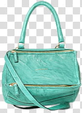 Green Bags, green leather two-way shoulder bag transparent background PNG clipart