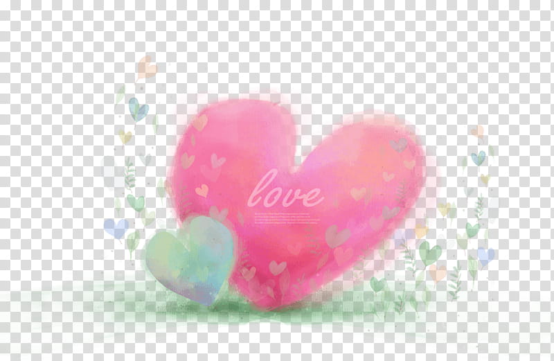 Valentines Day Heart, Pink, Love, Green, Watercolor Painting, Red, Rose, Text transparent background PNG clipart