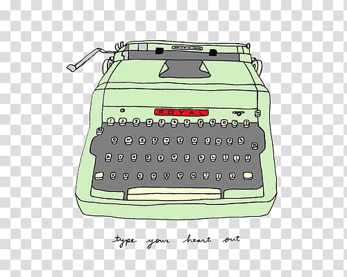 s, white and gray typewriter graphic transparent background PNG clipart