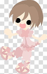 The icons of cute girls in cute dress, asaagao-girl- transparent background PNG clipart