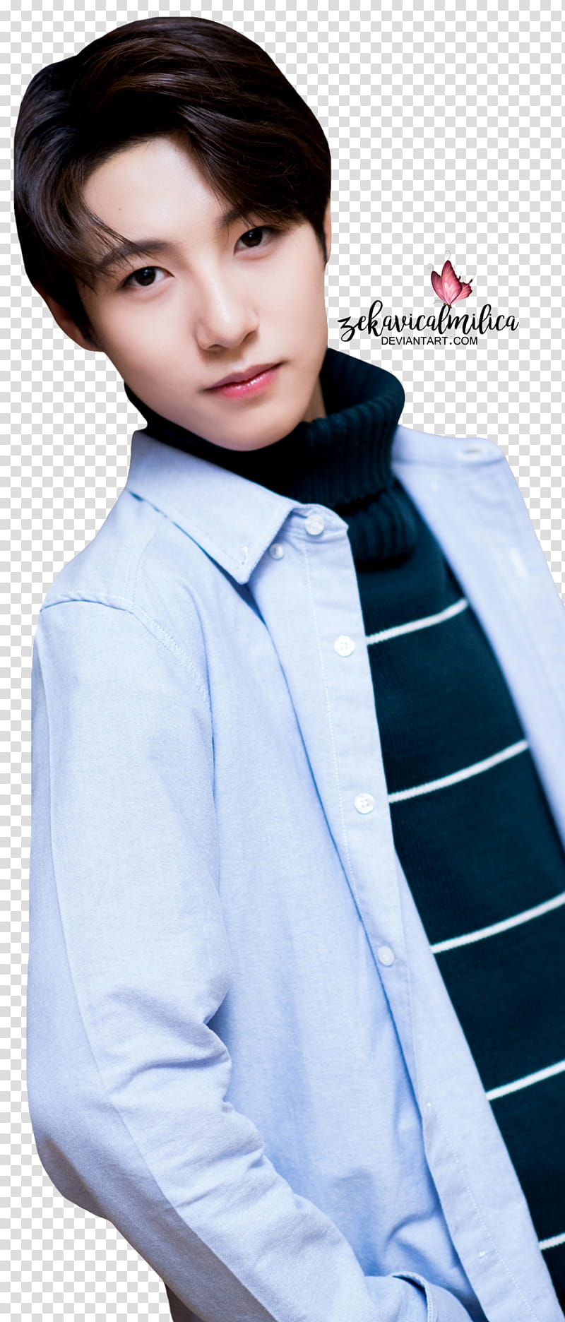 NCT Renjun Sweet Valentine Day, man in white jacket transparent background PNG clipart