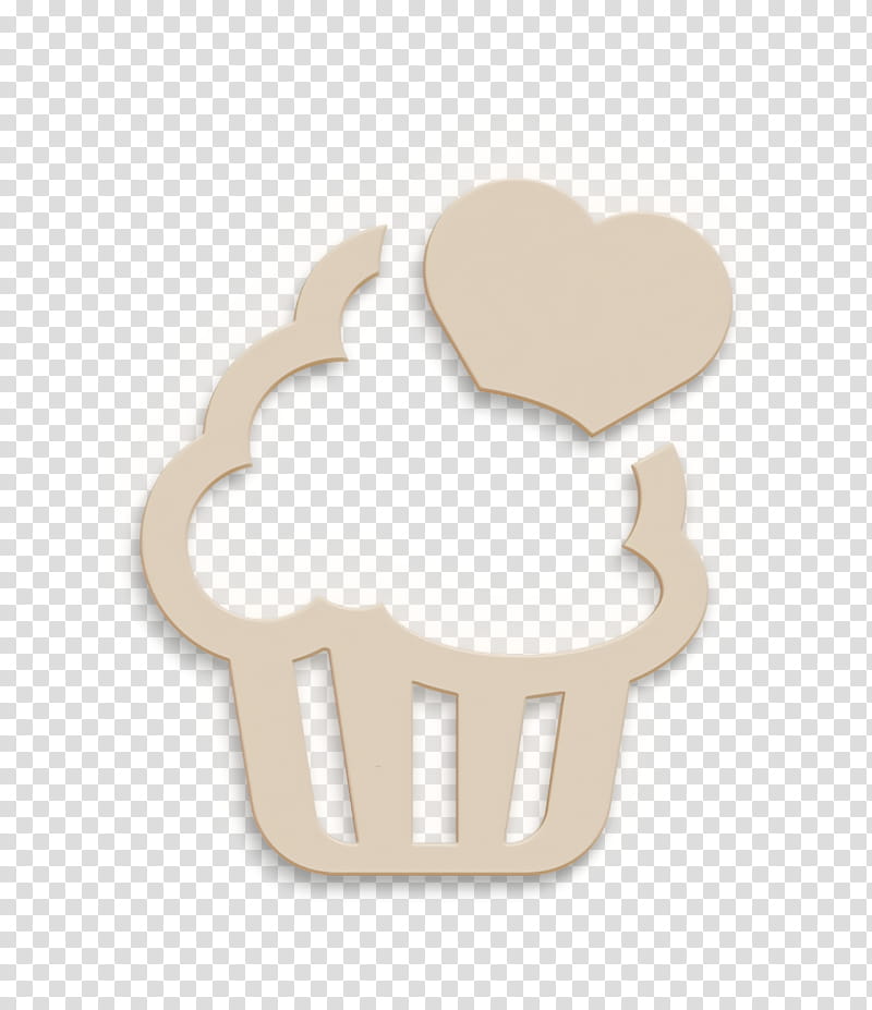 food icon Muffin decorated with a chocolate heart icon Cake icon, Logo, Hand, Finger, Symbol, Thumb, Gesture transparent background PNG clipart