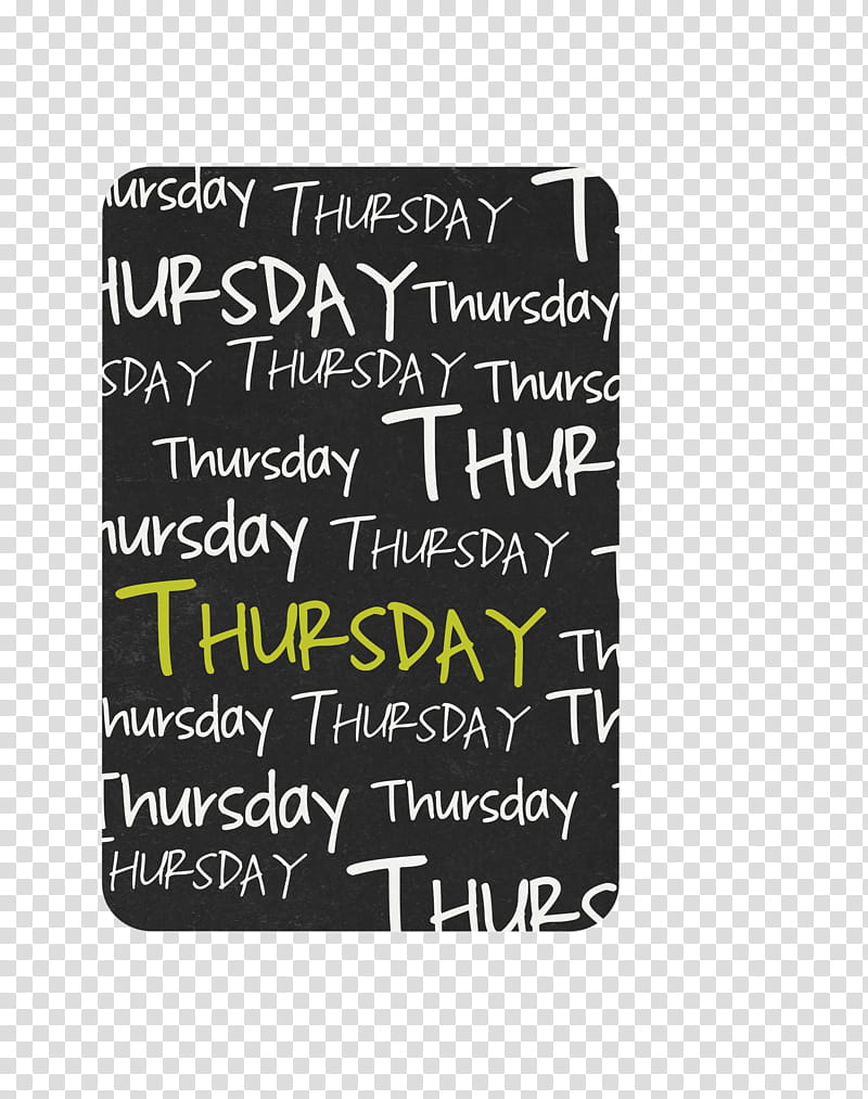 During the Week Journal Cards, Thursday text poster transparent background PNG clipart