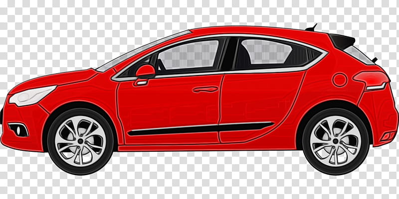 land vehicle car motor vehicle vehicle automotive design, Watercolor, Paint, Wet Ink, Red, Mode Of Transport, Hatchback, Compact Car transparent background PNG clipart
