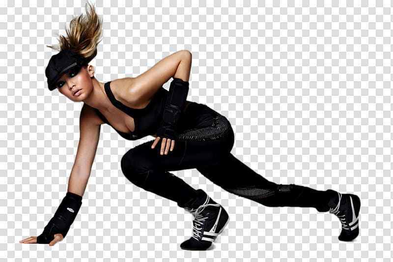 Gigi Hadid, woman in black tank top wearing black gloves transparent background PNG clipart