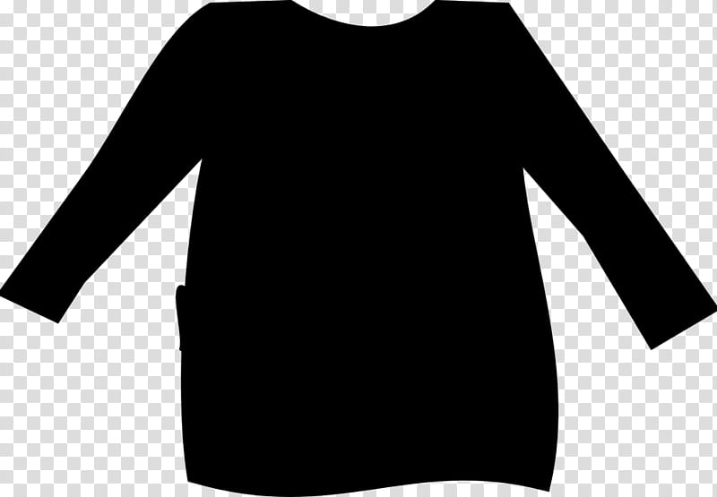 Sleeve Clothing, Tshirt, Shoulder, Longsleeved Tshirt, Little Black Dress, Black White M, Outerwear, Black M transparent background PNG clipart