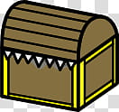 brown and yellow chest box illustration transparent background PNG clipart