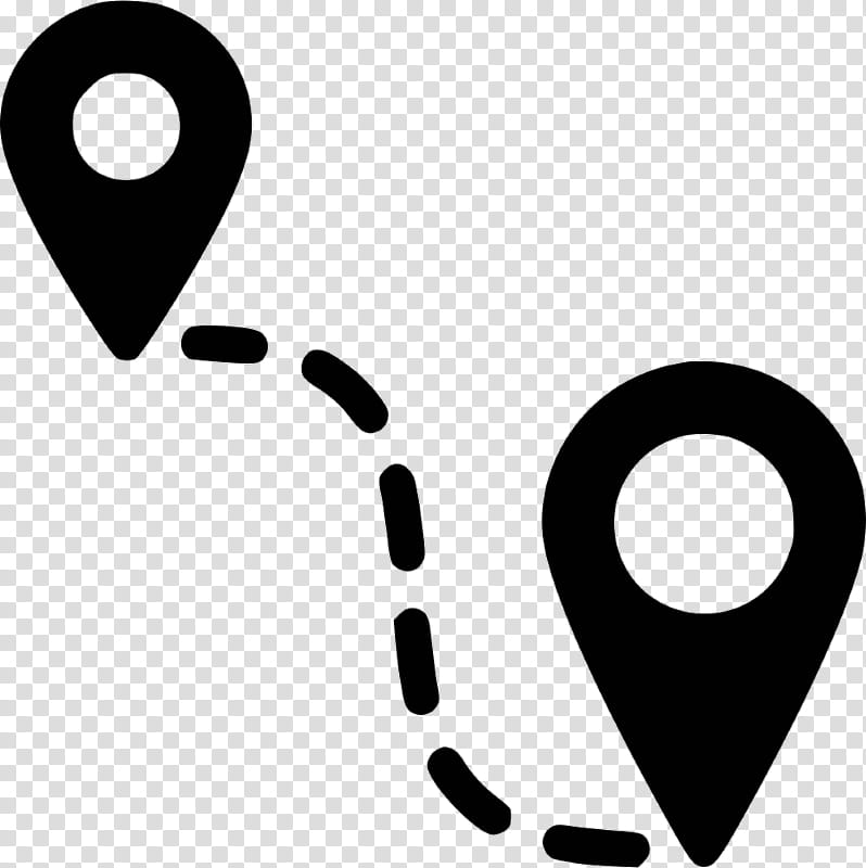 Map, Distance, Distance From A Point To A Line, Symbol, Blackandwhite, Line Art, Logo, Circle transparent background PNG clipart