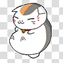 Nyanko sensei Shimeji, gray and white cat illustration transparent background PNG clipart