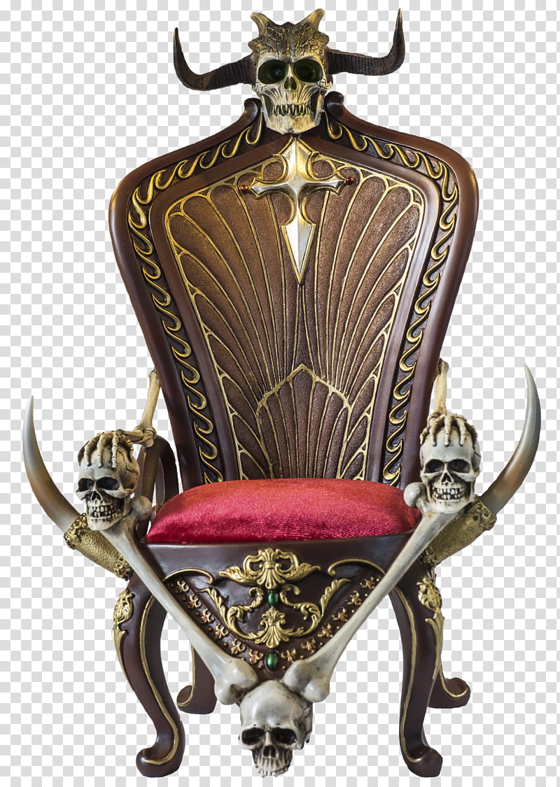 Death Throne Cutout , brown and red padded chair transparent background PNG clipart