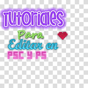 Tutoriales Para Editar en PSC y PS texto transparent background PNG clipart