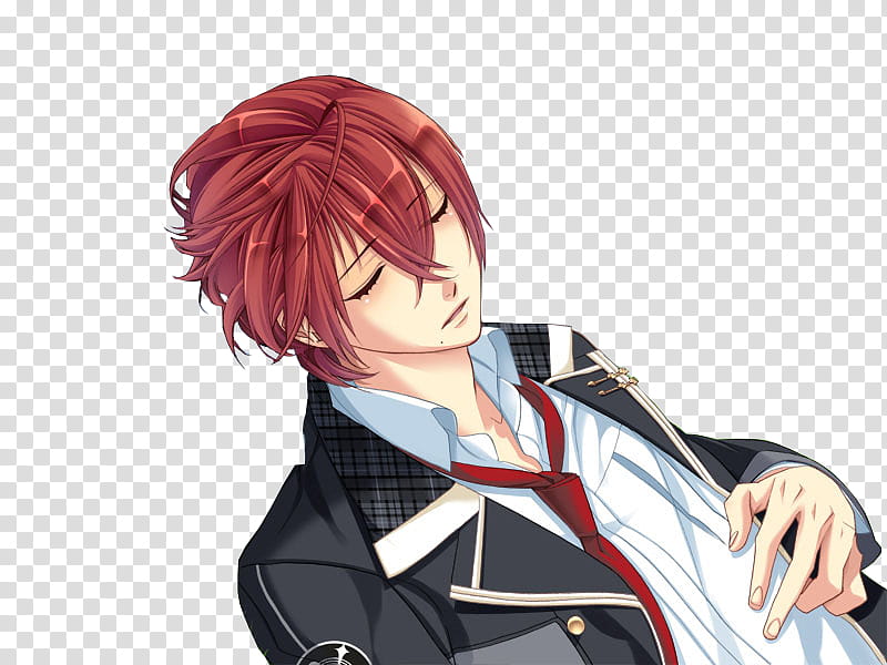 red-haired male anime character transparent background PNG clipart