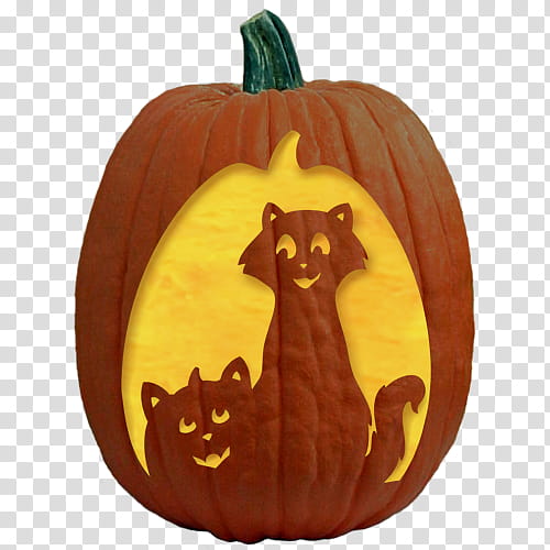 Black Cat Halloween, Jackolantern, Pumpkin, Carving, Halloween , Gourd, Orange, Food transparent background PNG clipart
