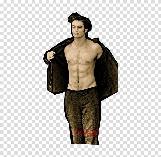 chicos twilight, Robert Pattinson holding his jacket transparent background PNG clipart