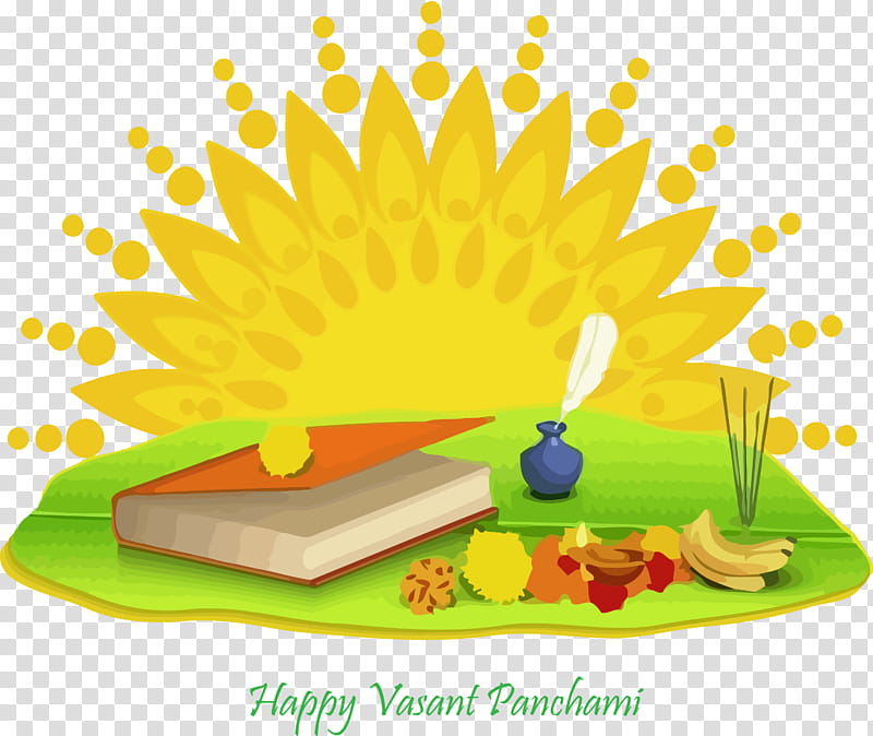 Vasant Panchami Basant Panchami Saraswati Puja, Yellow transparent background PNG clipart