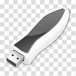 Crystal B and W, cle USB icon transparent background PNG clipart