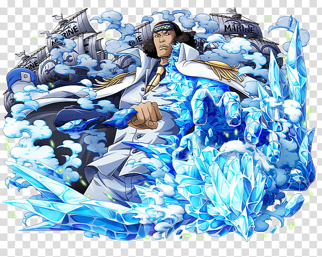 KUZAN AKA ADMIRAL AOKIJI, One Piece Aokiji illustration transparent background PNG clipart