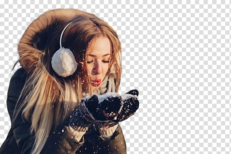 Winter Girl, Winter
, Fashion, Headphones, Microphone, Sound, , Rubeus Hagrid transparent background PNG clipart