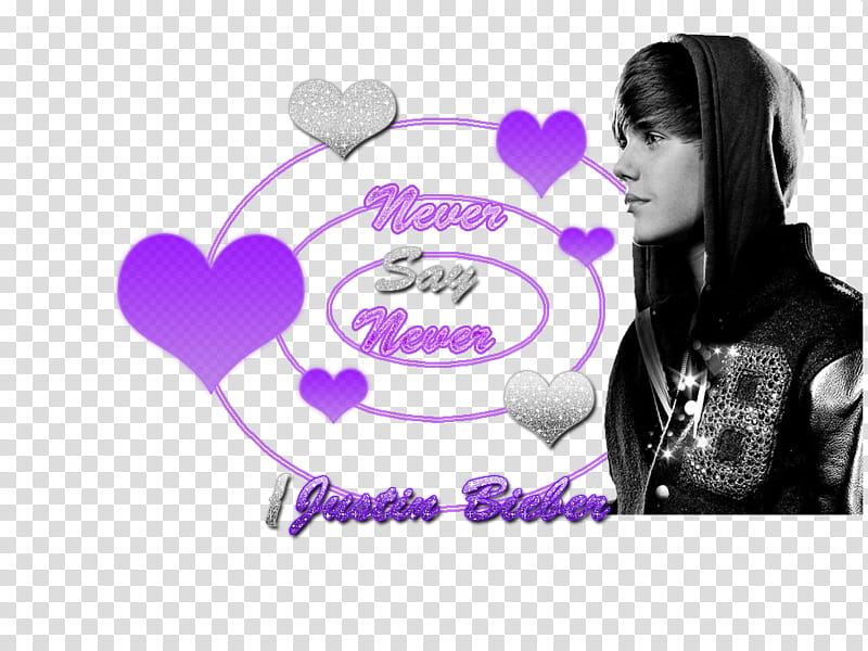 texto Never say Never Justin Bieber transparent background PNG clipart