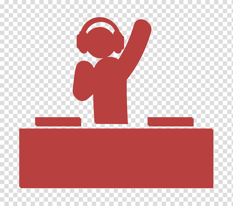 Club icon Humans 2 icon Party dj icon, People Icon, Red, Logo, Gesture transparent background PNG clipart