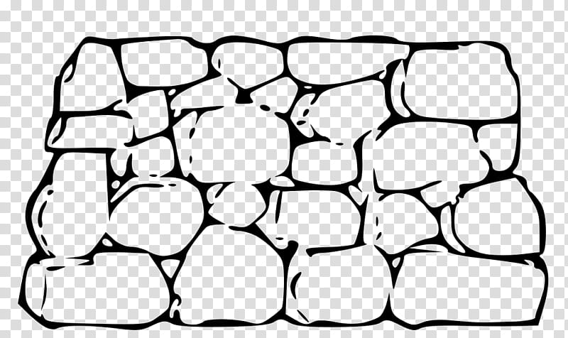 Rock Wall Drawing Stone Wall Brick White Blackandwhite Rectangle Transparent Background Png Clipart Hiclipart