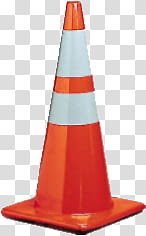 Free psd Brushes New Year , orange and white plastic traffic cone transparent background PNG clipart