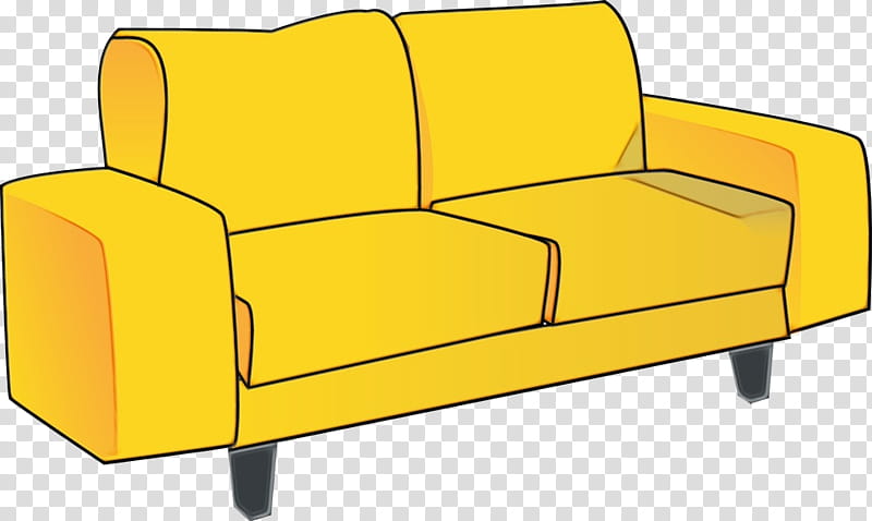 Watercolor, Paint, Wet Ink, Couch, Furniture, Seat, Bed, Sofa Bed transparent background PNG clipart