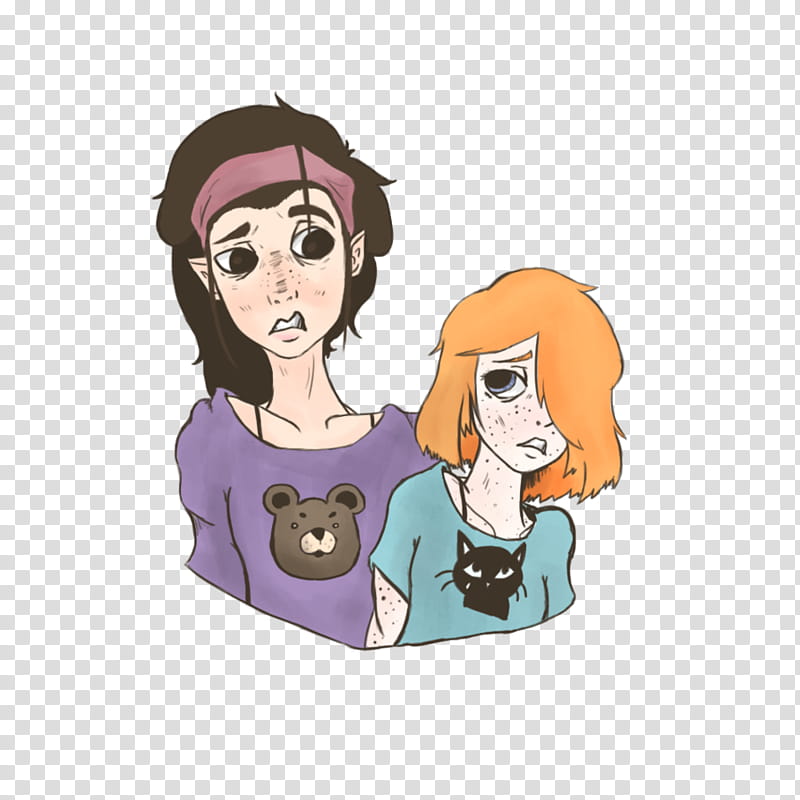 Quick little drawing of Addi and Jayden transparent background PNG clipart