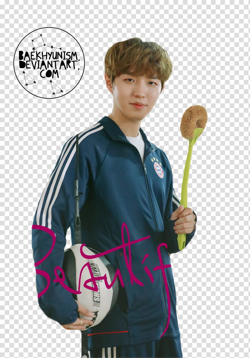 WANNA ONE BEAUTIFUL, man standing holding green cleaning tool transparent background PNG clipart